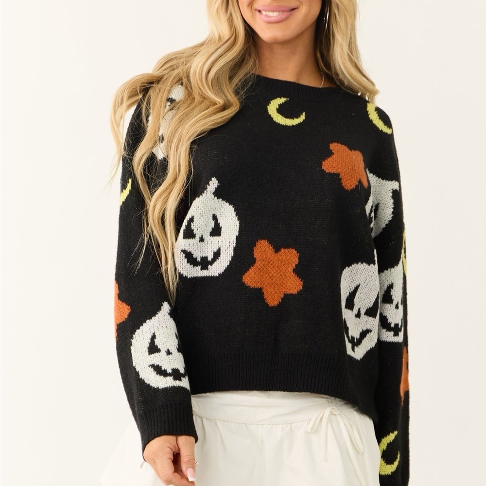 New Mythical Nights Halloween Print Sweater